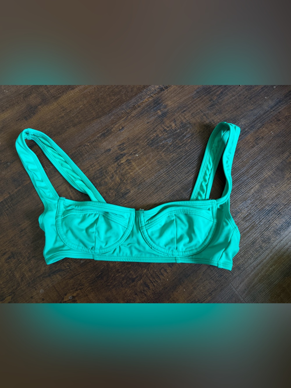 Xhilaration Bright Teal Underwire Bikini Top